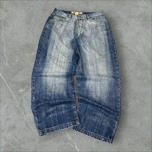 Regal Jeans Mens 36x30 Blue Y2K Baggy Wide-Leg Grunge Skater Loose Mallgoth Emo
